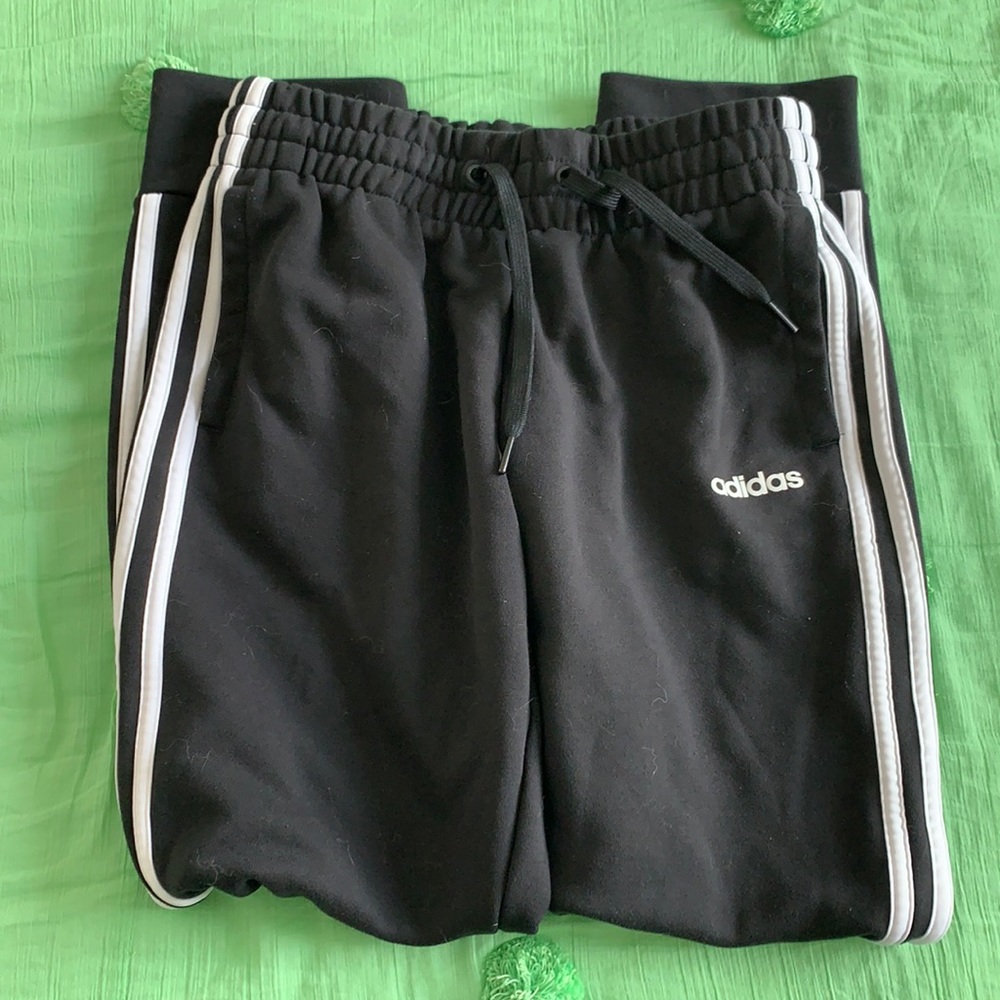 Adidas black joggers